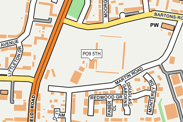 PO9 5TH map - OS OpenMap – Local (Ordnance Survey) PO9 5TH map - OS OpenMap – Local (Ordnance Survey)