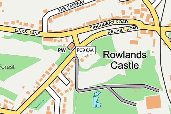 PO9 6AA map - OS OpenMap – Local (Ordnance Survey) PO9 6AA map - OS OpenMap – Local (Ordnance Survey)