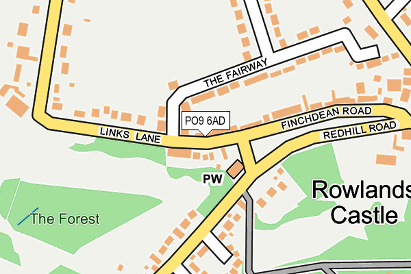 PO9 6AD map - OS OpenMap – Local (Ordnance Survey) PO9 6AD map - OS OpenMap – Local (Ordnance Survey)