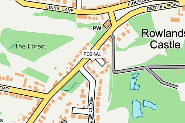 PO9 6AL map - OS OpenMap – Local (Ordnance Survey) PO9 6AL map - OS OpenMap – Local (Ordnance Survey)
