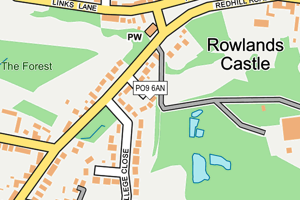 PO9 6AN map - OS OpenMap – Local (Ordnance Survey) PO9 6AN map - OS OpenMap – Local (Ordnance Survey)