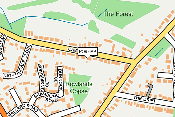 PO9 6AP map - OS OpenMap – Local (Ordnance Survey) PO9 6AP map - OS OpenMap – Local (Ordnance Survey)