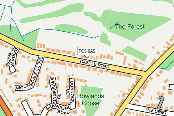 PO9 6AS map - OS OpenMap – Local (Ordnance Survey) PO9 6AS map - OS OpenMap – Local (Ordnance Survey)