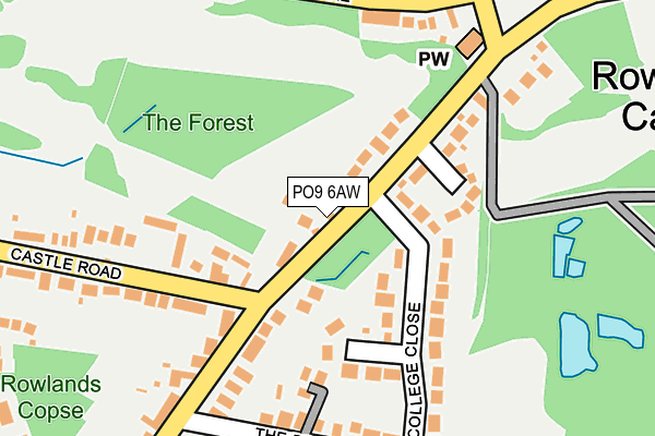 PO9 6AW map - OS OpenMap – Local (Ordnance Survey) PO9 6AW map - OS OpenMap – Local (Ordnance Survey)