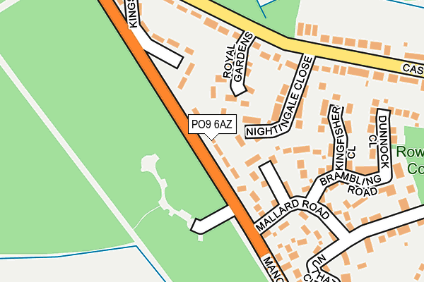 PO9 6AZ map - OS OpenMap – Local (Ordnance Survey) PO9 6AZ map - OS OpenMap – Local (Ordnance Survey)