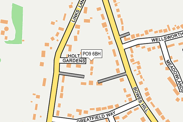 PO9 6BH map - OS OpenMap – Local (Ordnance Survey) PO9 6BH map - OS OpenMap – Local (Ordnance Survey)