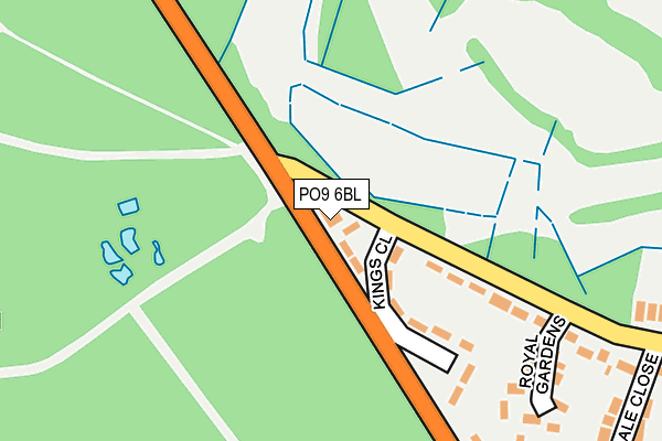 PO9 6BL map - OS OpenMap – Local (Ordnance Survey) PO9 6BL map - OS OpenMap – Local (Ordnance Survey)