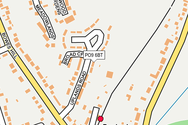 PO9 6BT map - OS OpenMap – Local (Ordnance Survey) PO9 6BT map - OS OpenMap – Local (Ordnance Survey)