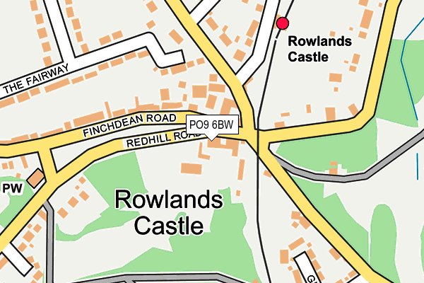 PO9 6BW map - OS OpenMap – Local (Ordnance Survey)