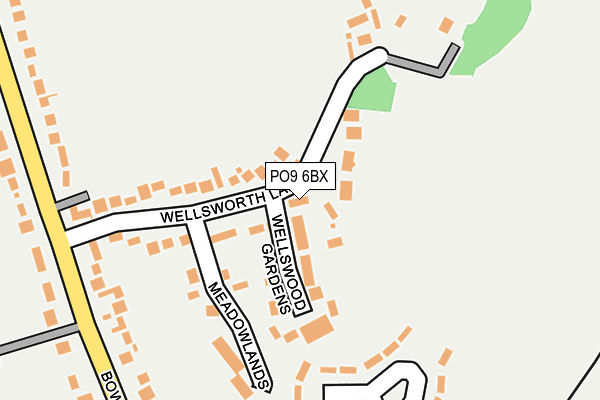 PO9 6BX map - OS OpenMap – Local (Ordnance Survey) PO9 6BX map - OS OpenMap – Local (Ordnance Survey)