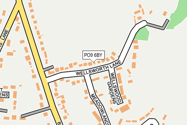 PO9 6BY map - OS OpenMap – Local (Ordnance Survey) PO9 6BY map - OS OpenMap – Local (Ordnance Survey)