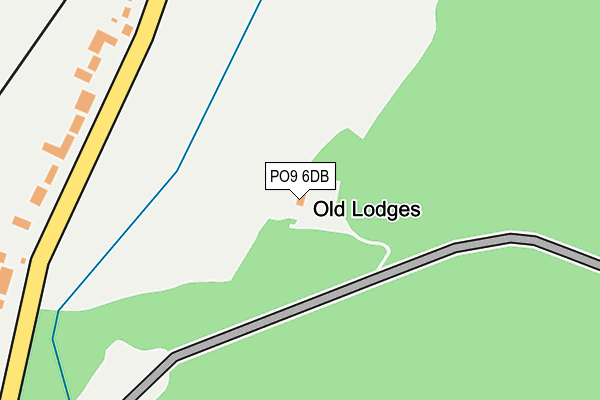 PO9 6DB map - OS OpenMap – Local (Ordnance Survey) PO9 6DB map - OS OpenMap – Local (Ordnance Survey)