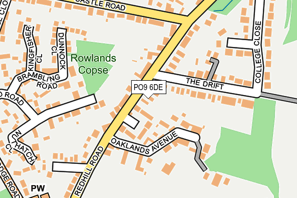 PO9 6DE map - OS OpenMap – Local (Ordnance Survey) PO9 6DE map - OS OpenMap – Local (Ordnance Survey)