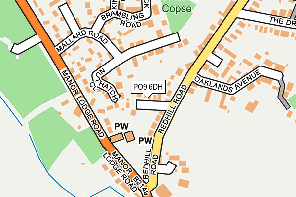 PO9 6DH map - OS OpenMap – Local (Ordnance Survey) PO9 6DH map - OS OpenMap – Local (Ordnance Survey)