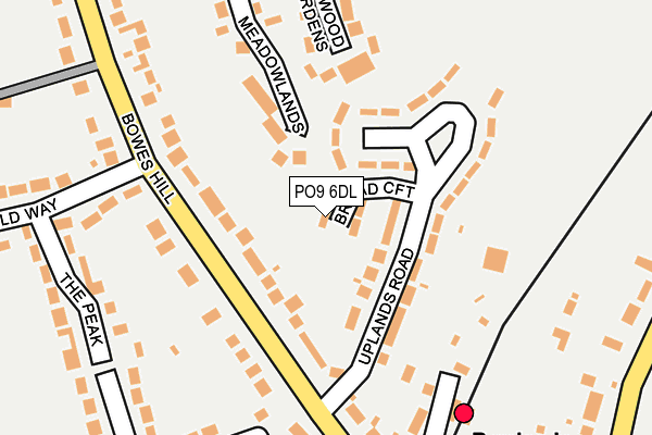 PO9 6DL map - OS OpenMap – Local (Ordnance Survey) PO9 6DL map - OS OpenMap – Local (Ordnance Survey)