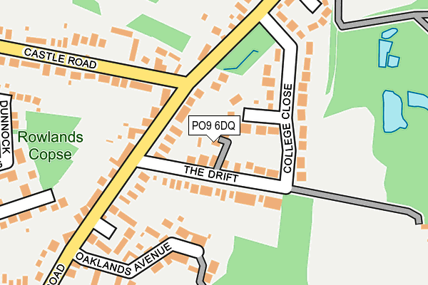 PO9 6DQ map - OS OpenMap – Local (Ordnance Survey) PO9 6DQ map - OS OpenMap – Local (Ordnance Survey)