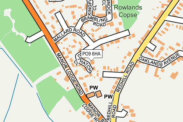 PO9 6HA map - OS OpenMap – Local (Ordnance Survey) PO9 6HA map - OS OpenMap – Local (Ordnance Survey)