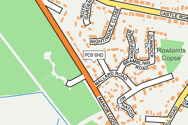 PO9 6HD map - OS OpenMap – Local (Ordnance Survey) PO9 6HD map - OS OpenMap – Local (Ordnance Survey)