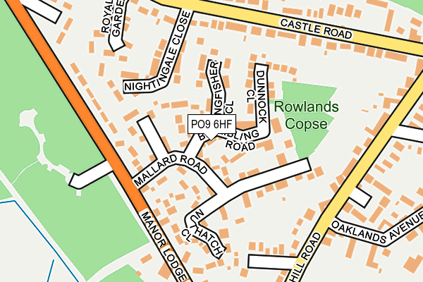 PO9 6HF map - OS OpenMap – Local (Ordnance Survey) PO9 6HF map - OS OpenMap – Local (Ordnance Survey)
