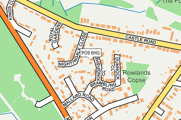 PO9 6HG map - OS OpenMap – Local (Ordnance Survey) PO9 6HG map - OS OpenMap – Local (Ordnance Survey)