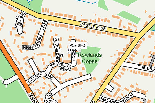 PO9 6HQ map - OS OpenMap – Local (Ordnance Survey) PO9 6HQ map - OS OpenMap – Local (Ordnance Survey)