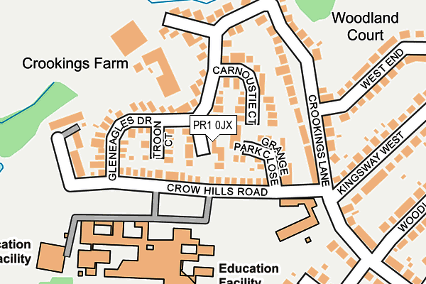 PR1 0JX map - OS OpenMap – Local (Ordnance Survey) PR1 0JX map - OS OpenMap – Local (Ordnance Survey)