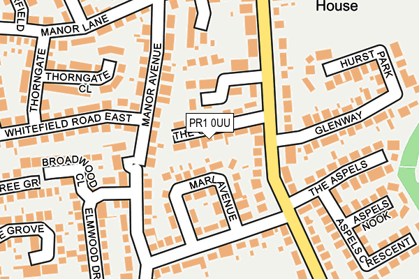 PR1 0UU map - OS OpenMap – Local (Ordnance Survey) PR1 0UU map - OS OpenMap – Local (Ordnance Survey)