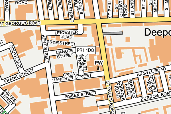 PR1 1DQ map - OS OpenMap – Local (Ordnance Survey) PR1 1DQ map - OS OpenMap – Local (Ordnance Survey)