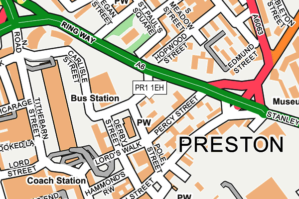 PR1 1EH map - OS OpenMap – Local (Ordnance Survey) PR1 1EH map - OS OpenMap – Local (Ordnance Survey)
