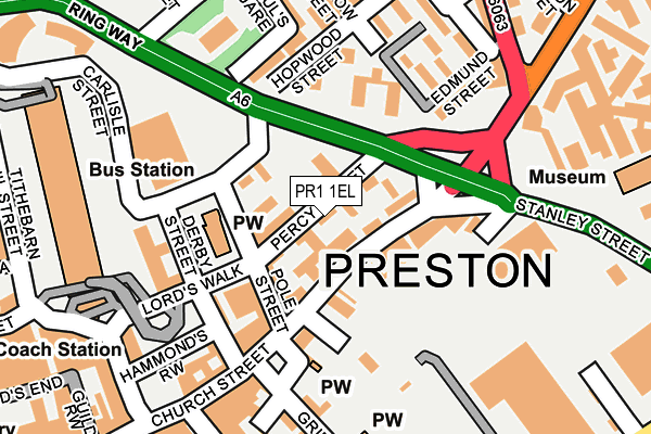 PR1 1EL map - OS OpenMap – Local (Ordnance Survey) PR1 1EL map - OS OpenMap – Local (Ordnance Survey)
