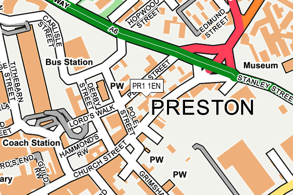 PR1 1EN map - OS OpenMap – Local (Ordnance Survey) PR1 1EN map - OS OpenMap – Local (Ordnance Survey)