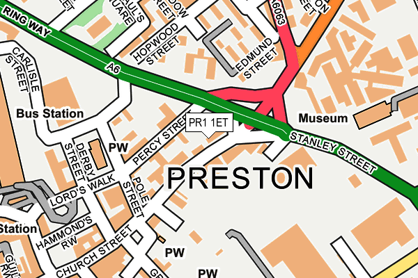 PR1 1ET map - OS OpenMap – Local (Ordnance Survey) PR1 1ET map - OS OpenMap – Local (Ordnance Survey)