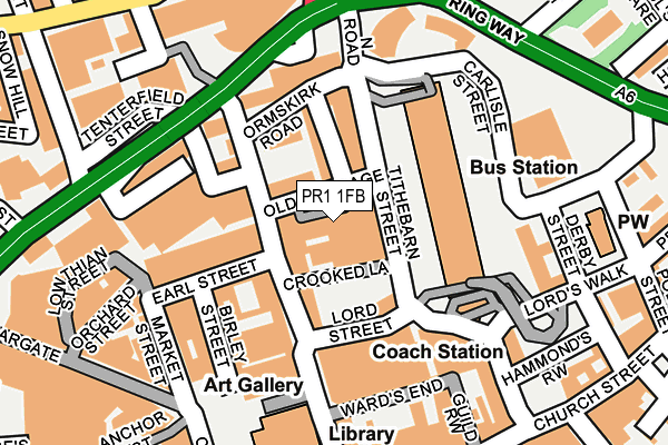 PR1 1FB map - OS OpenMap – Local (Ordnance Survey) PR1 1FB map - OS OpenMap – Local (Ordnance Survey)