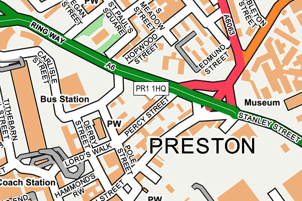 PR1 1HQ map - OS OpenMap – Local (Ordnance Survey) PR1 1HQ map - OS OpenMap – Local (Ordnance Survey)
