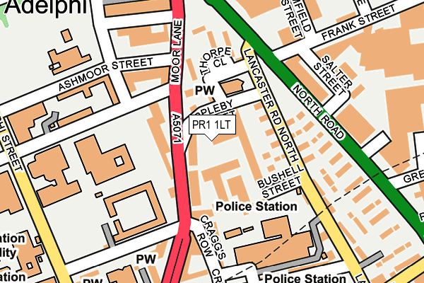 PR1 1LT map - OS OpenMap – Local (Ordnance Survey) PR1 1LT map - OS OpenMap – Local (Ordnance Survey)