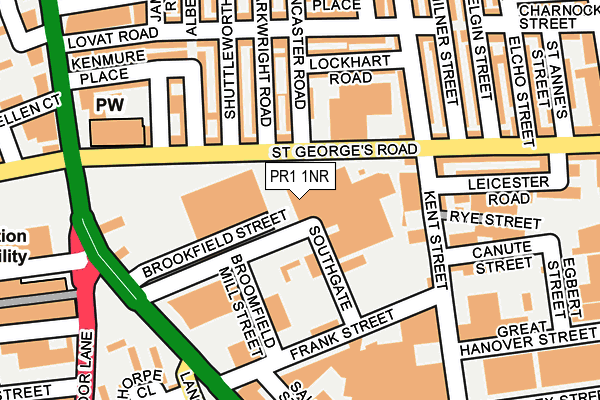 PR1 1NR map - OS OpenMap – Local (Ordnance Survey) PR1 1NR map - OS OpenMap – Local (Ordnance Survey)