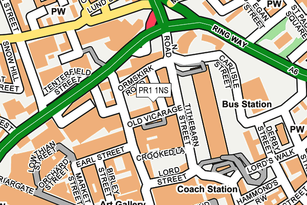 PR1 1NS map - OS OpenMap – Local (Ordnance Survey) PR1 1NS map - OS OpenMap – Local (Ordnance Survey)