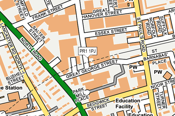 PR1 1PJ map - OS OpenMap – Local (Ordnance Survey) PR1 1PJ map - OS OpenMap – Local (Ordnance Survey)