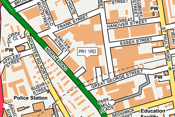 PR1 1RD map - OS OpenMap – Local (Ordnance Survey) PR1 1RD map - OS OpenMap – Local (Ordnance Survey)