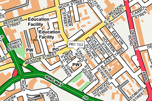 PR1 1UJ map - OS OpenMap – Local (Ordnance Survey) PR1 1UJ map - OS OpenMap – Local (Ordnance Survey)