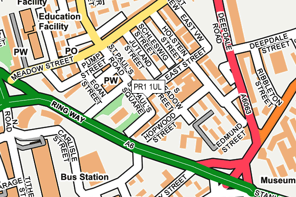 PR1 1UL map - OS OpenMap – Local (Ordnance Survey) PR1 1UL map - OS OpenMap – Local (Ordnance Survey)