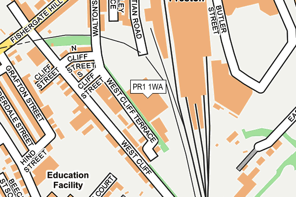 PR1 1WA map - OS OpenMap – Local (Ordnance Survey) PR1 1WA map - OS OpenMap – Local (Ordnance Survey)
