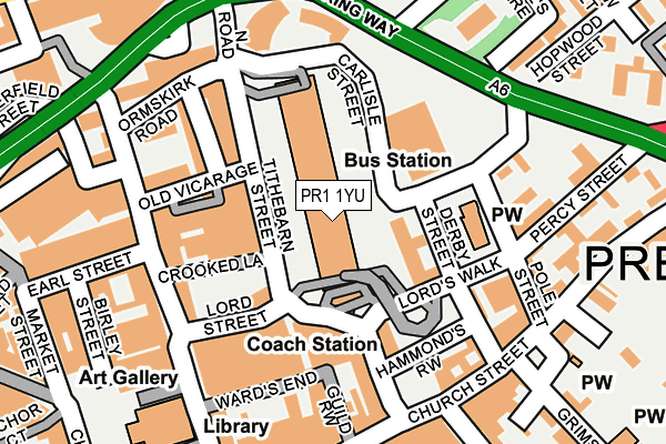 PR1 1YU map - OS OpenMap – Local (Ordnance Survey) PR1 1YU map - OS OpenMap – Local (Ordnance Survey)
