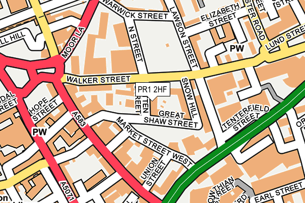 PR1 2HF map - OS OpenMap – Local (Ordnance Survey) PR1 2HF map - OS OpenMap – Local (Ordnance Survey)
