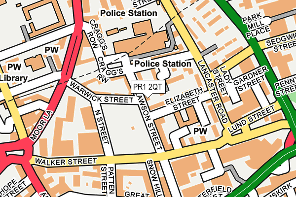 PR1 2QT map - OS OpenMap – Local (Ordnance Survey) PR1 2QT map - OS OpenMap – Local (Ordnance Survey)
