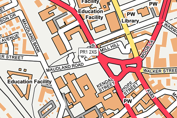 PR1 2XS map - OS OpenMap – Local (Ordnance Survey) PR1 2XS map - OS OpenMap – Local (Ordnance Survey)