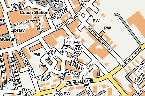 PR1 3AG map - OS OpenMap – Local (Ordnance Survey) PR1 3AG map - OS OpenMap – Local (Ordnance Survey)