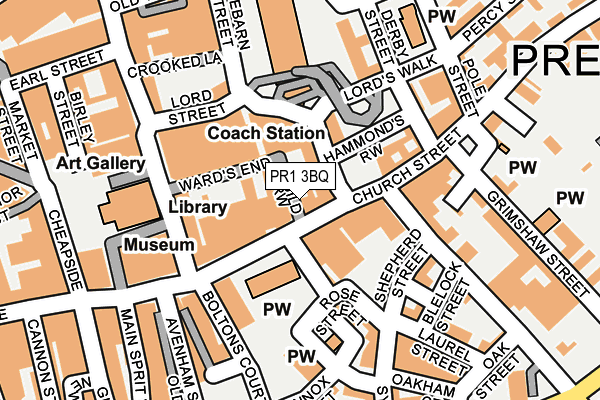 PR1 3BQ map - OS OpenMap – Local (Ordnance Survey) PR1 3BQ map - OS OpenMap – Local (Ordnance Survey)