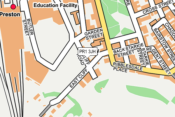 PR1 3JH map - OS OpenMap – Local (Ordnance Survey) PR1 3JH map - OS OpenMap – Local (Ordnance Survey)