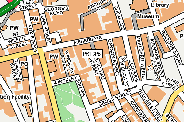 PR1 3PB map - OS OpenMap – Local (Ordnance Survey) PR1 3PB map - OS OpenMap – Local (Ordnance Survey)